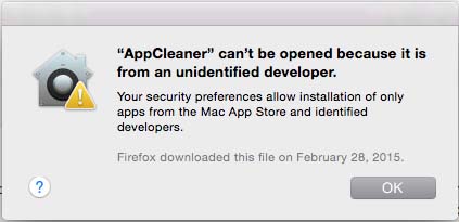 AppCleaner - Error Message 01